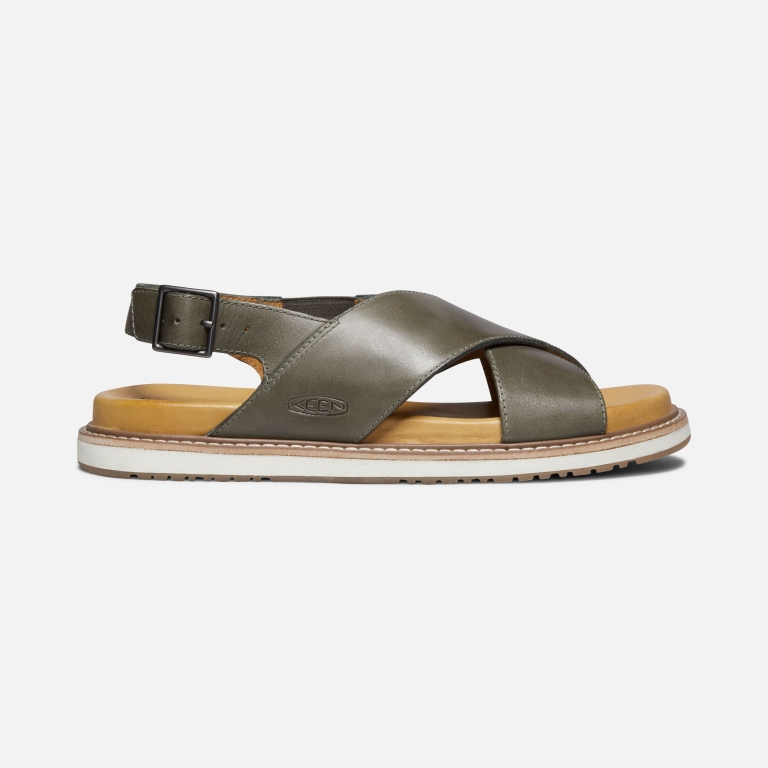 Keen Lana Cross Strap Sandals - Women's Olive Silver Sandals